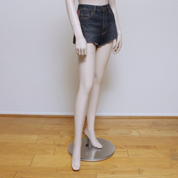 BDG Urban Outfitters High Rise Aztec Cheeky Jean Shorts - Picture 2 of 9